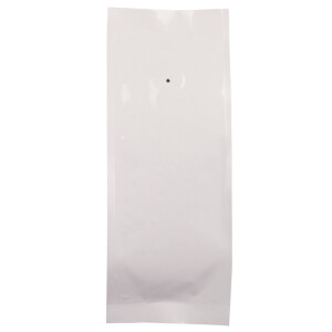 Gusseted Coffee Bags with one-way Valve - smooth finish - black/white/red/silver/gold