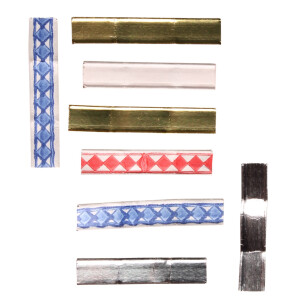 U-Clipse aus Papier in Gold/Blau/Rot/Weiß/Silber - 33-40 mm