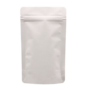 Doypack-Standbodenbeutel Kraftpapier weiß