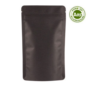 Doypack Standbodenbeutel - schwarzes Kraftpapier