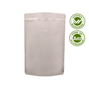 Doypack - Stand up pouch with valve - Kraft paper brown