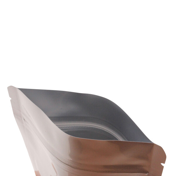 Produktbild von 100 Standbodenbeutel Kraftpapier Braun – 130x225x70 Mm, 500 Ml, Alufrei, Mit Druckverschluss – Lebensmittelecht Für Gewürze, Kaffee, Tierfutter & Mehr