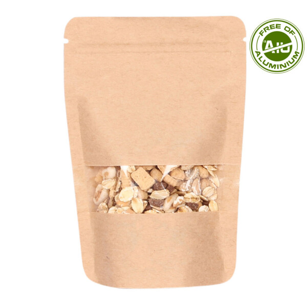 Kraft paper sales pouches with window