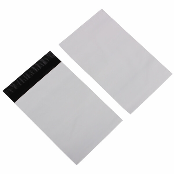 LDPE Coexbag®  Versandtaschen außen: weiß /innen schwarz 225x310+50mm 50µ