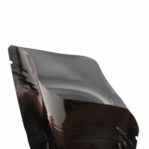 Doypacks- Standbodenbeutel glänzend schwarz 85x140+...