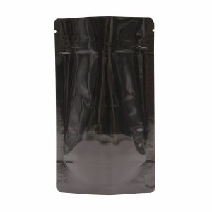 Doypacks- Standbodenbeutel glänzend schwarz 110x185+ 65mm...