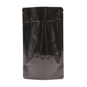 Doypacks- Standbodenbeutel glänzend schwarz 110x185+...