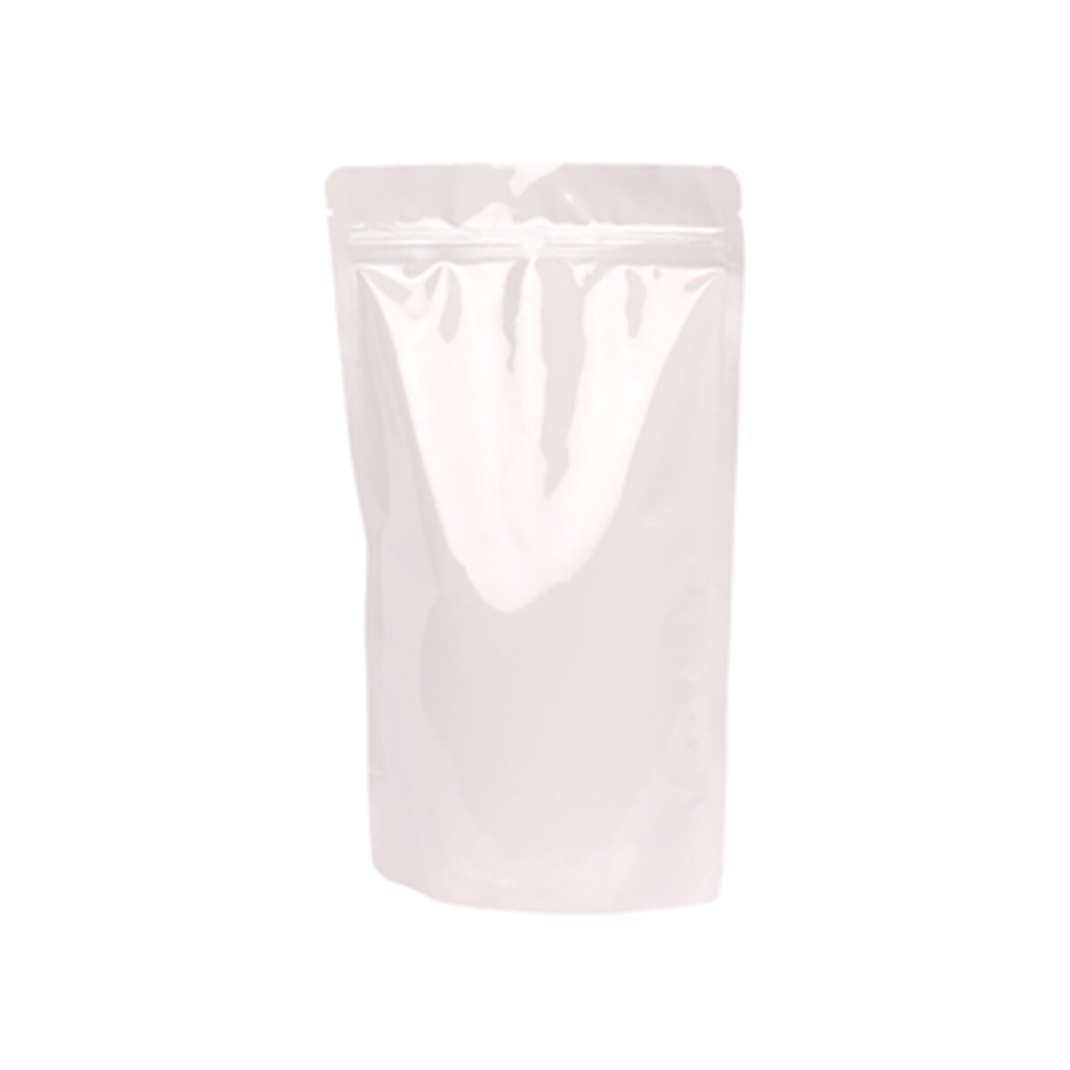 Stand-up pouch glossy white 160x270x80mm - 750ml