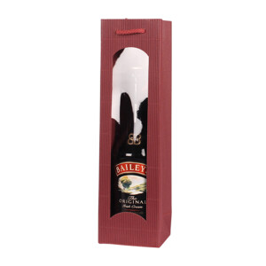 Bottle bags, open wave with sidewindow 100+80x360 mm...