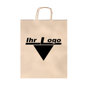 Kraft paper bag with customized print