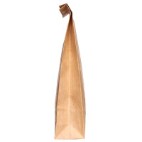 Bleached Kraft Block bottom bag with window - 55+30x175mm - 