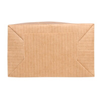 Bleached Kraft Block bottom bag with window - 55+30x175mm - 