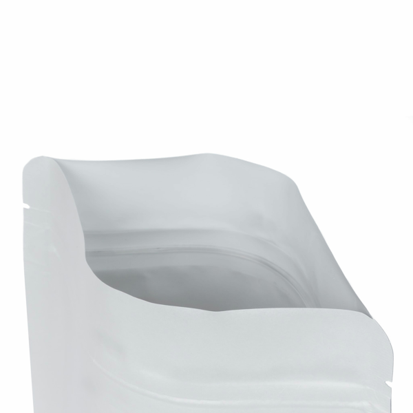 Doypack Standbodenbeutel mit Sichtfenster - Kraftpapier weiß