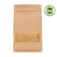 Flachbodenbeutel - Kraftpapier mit Sicht gallery