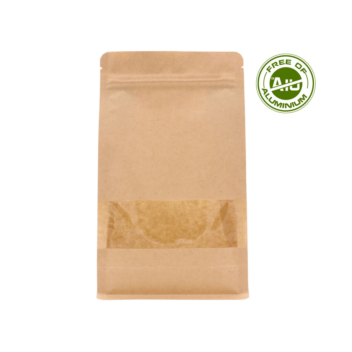 Poser med flat bunn - Kraftpapir med vindu 110x55x185mm -...