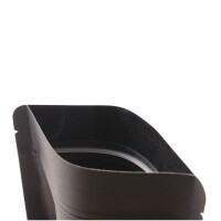 Standbodenbeutel - Kraftpapier schwarz 110x185x65mm - 250ml 