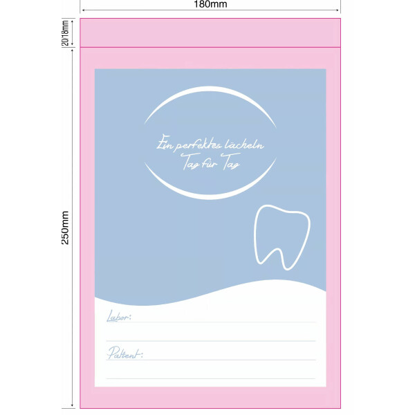 Dentist bag "Perfect Smile" Motif - 180 x 250mm, 50my