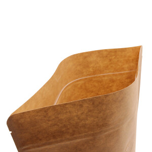 Doypack - Stand up pouch with valve - Kraft paper brown