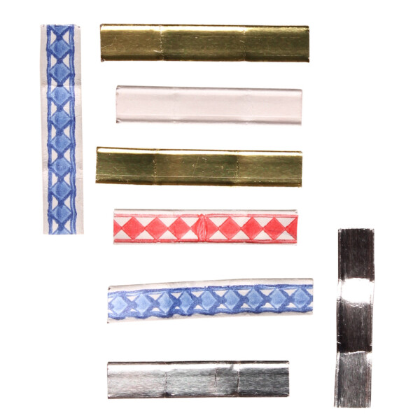 U-Clipse aus Papier in Gold/Blau/Rot/Weiß/Silber - 33-40 mm