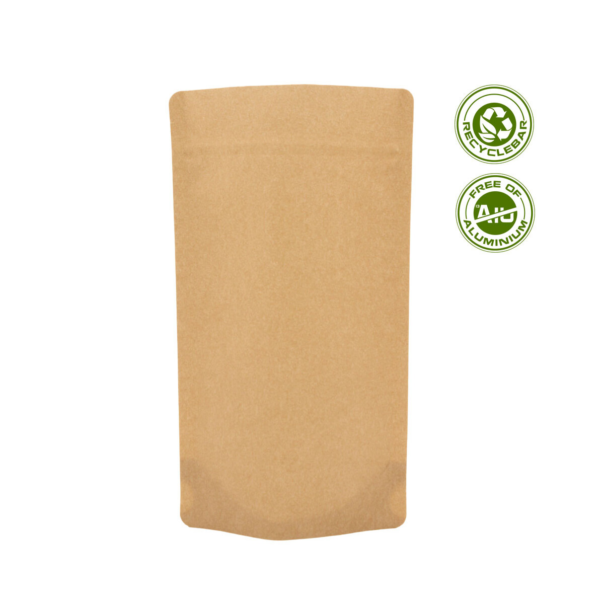 Doypacks stazakken bruin papierlook 100% box