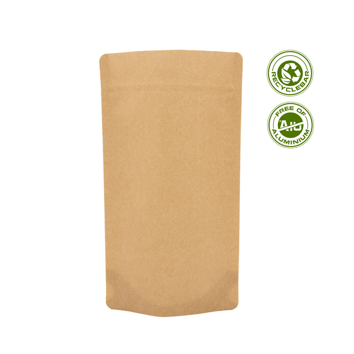 Doypacks Standbodenbeutel braun Papier O box