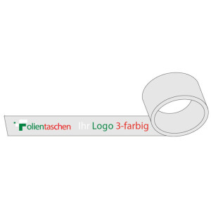 PP Klebeband leise abrollend - 3-farbig - transparent