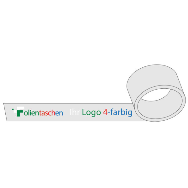 PP Klebeband laut abrollend - 4-farbig - transparent