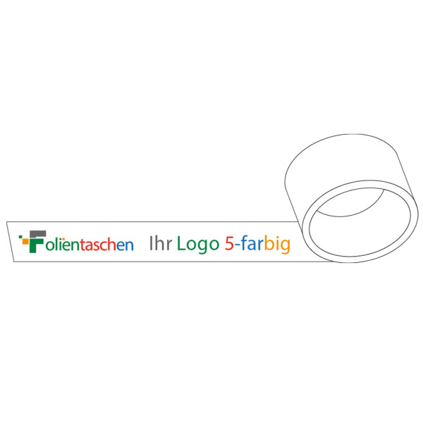 PP Klebeband laut abrollend - 5-farbig - weiß