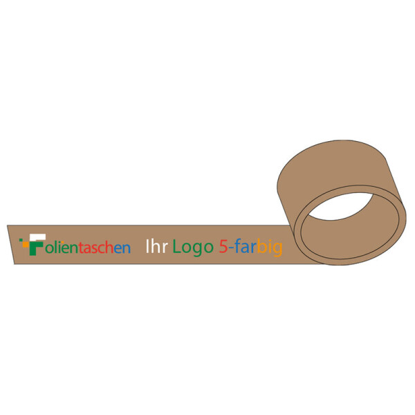 PP Klebeband laut abrollend - 5-farbig - braun