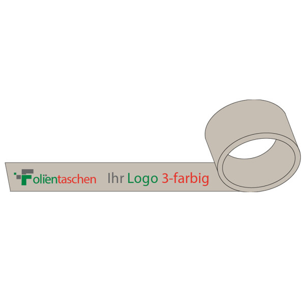 Kraftpapier Klebeband - 50mm x 50lfm - 3-farbig - braun