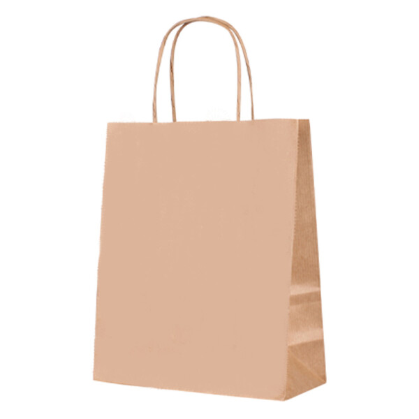 Brown Kraft Paper Bag with Twisted Cord Handles - 540 + 140 x 500mm - 120 g/m²