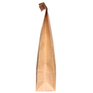 Bleached Kraft Block bottom bag with window - 70 x 40 x...