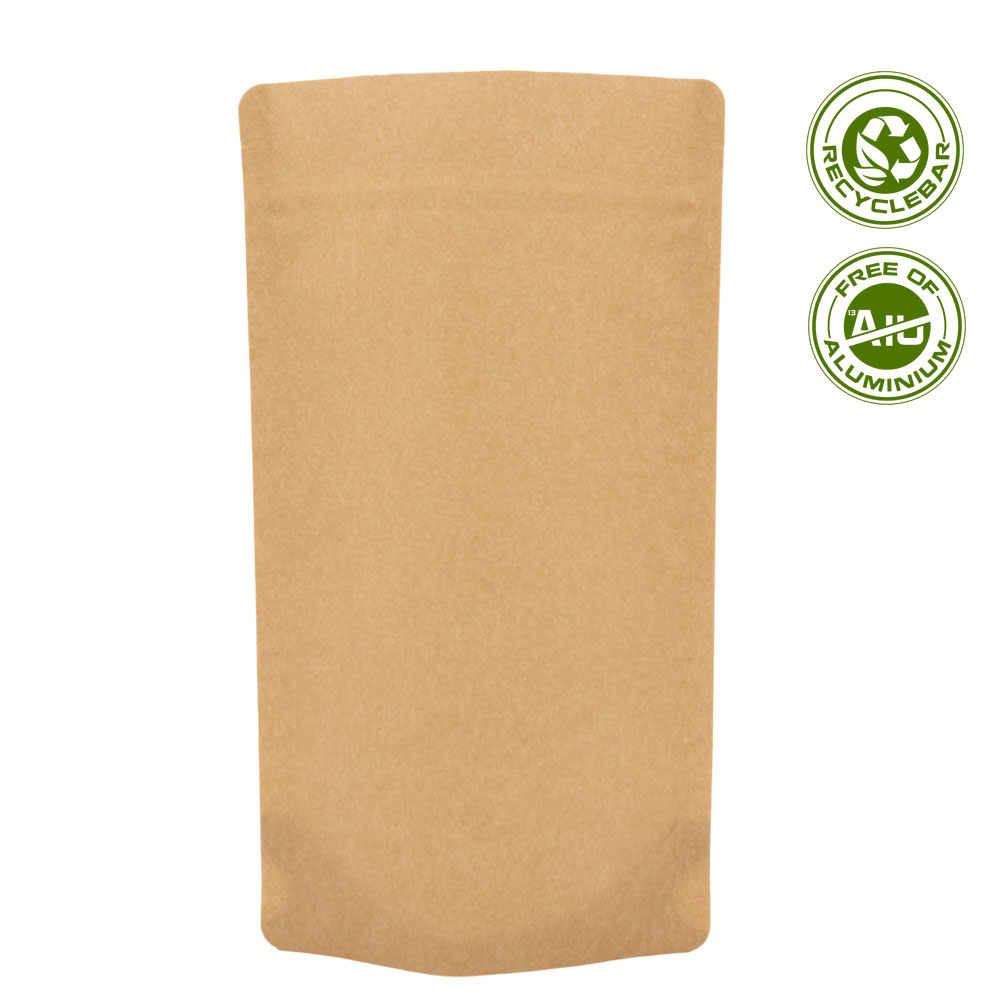 Doypacks - Stand-up pouch brown paper look 100% recyclable
